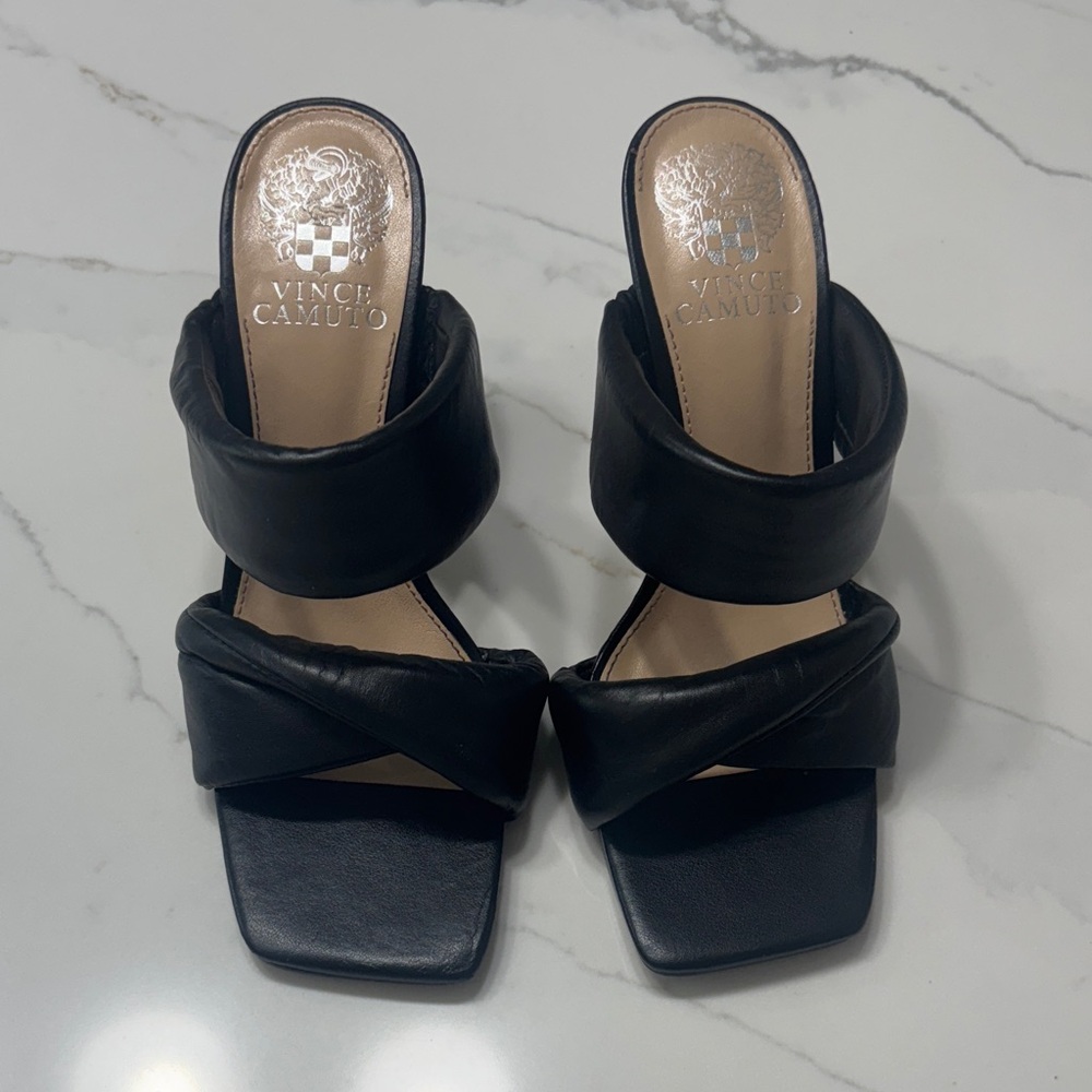 Vince Camuto Black Strappy Heels